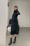 marc le bihan turtleneck dress 21962 E23 black
